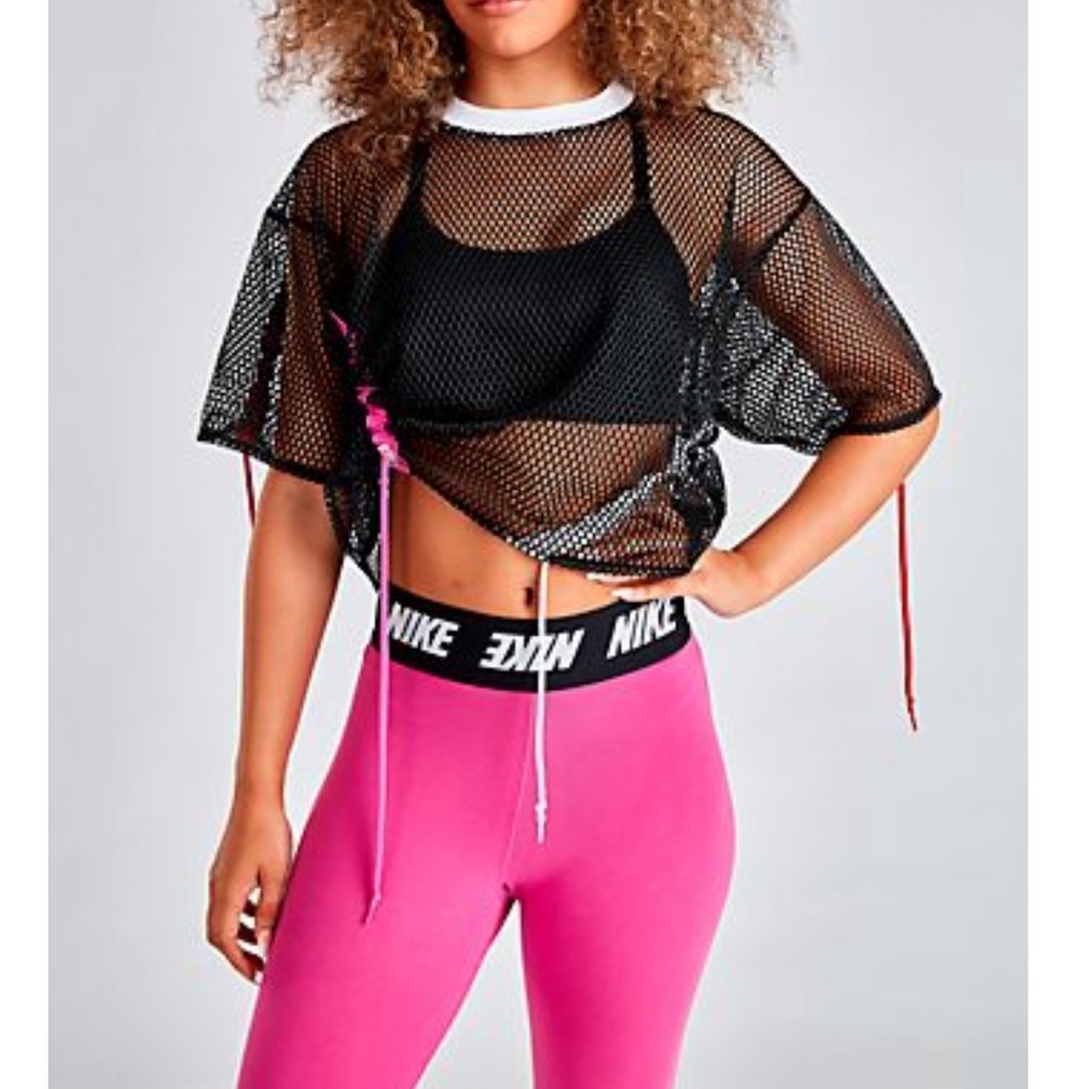 Nike sportswear mesh top - black color